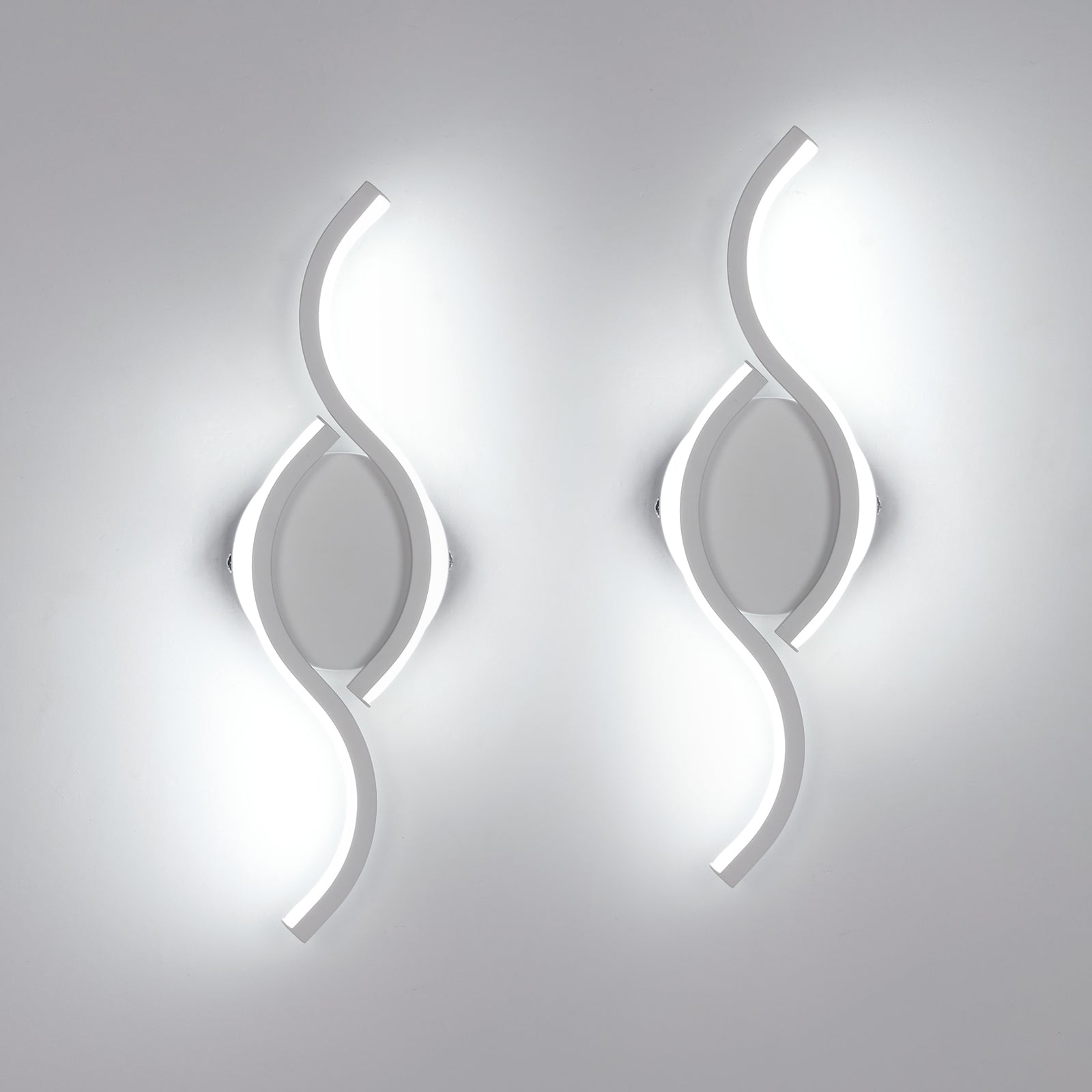 Wall Light - White Aluminium Frame, White Light