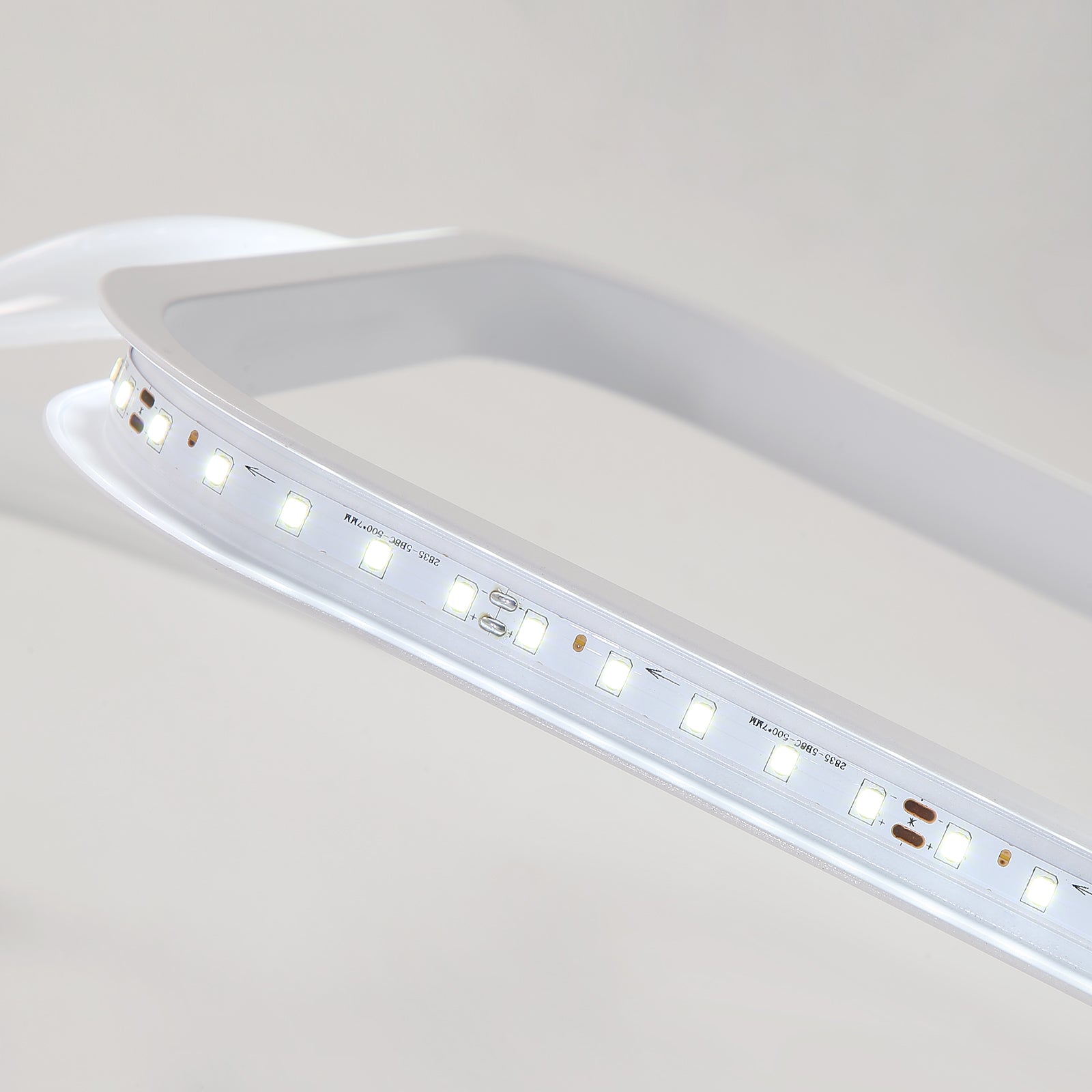 Deckenleuchte - Weißer Aluminiumrahmen, Weißes Licht