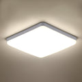 Ceiling Light - White Plastic Frame, Natural Light