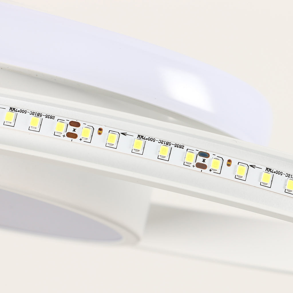 Ceiling Light - White Metal Frame, White Light