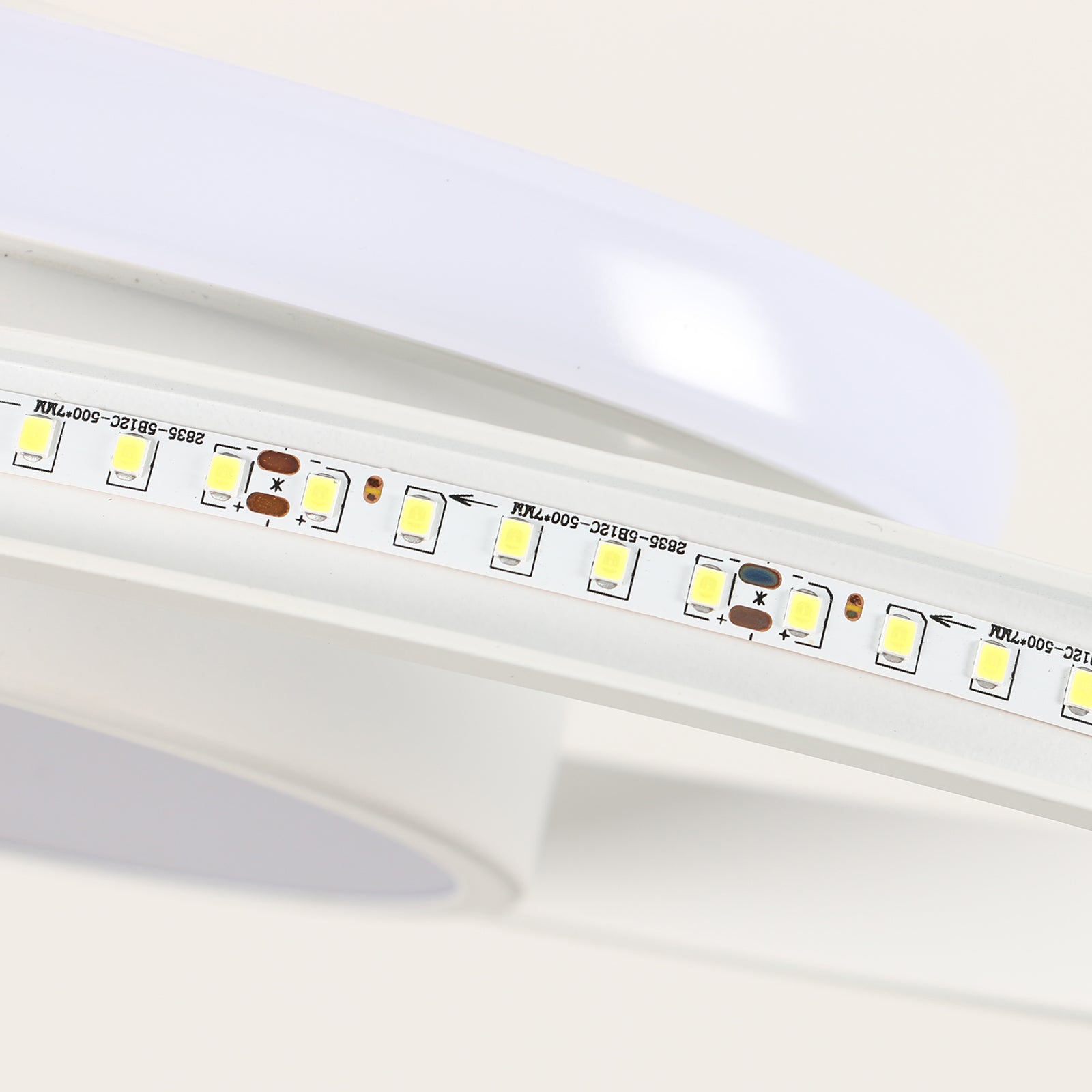 Ceiling Light - White Metal Frame, White Light