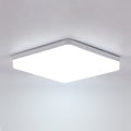 Ceiling Light - White Plastic Frame, White Light