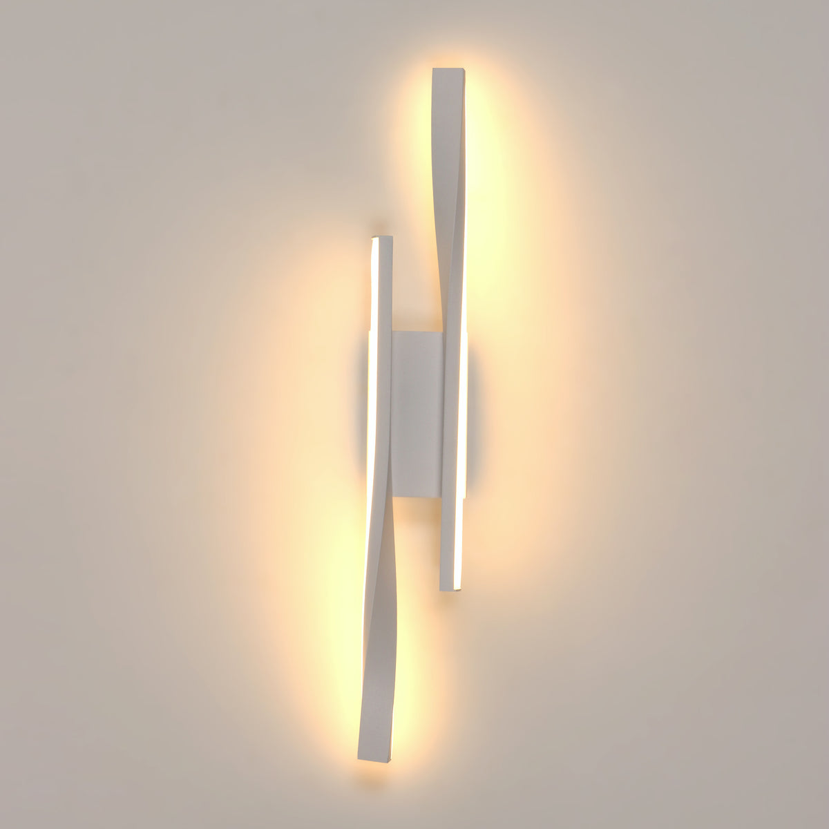 Wall Light - White Aluminium Frame, Warm Light