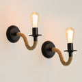 Wall Light - Black Metal Frame