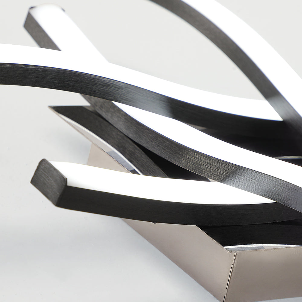 Ceiling Light - Black Aluminium Frame, White Light