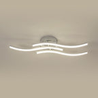 Deckenleuchte - Rahmen aus silbernem Aluminium, Naturlicht