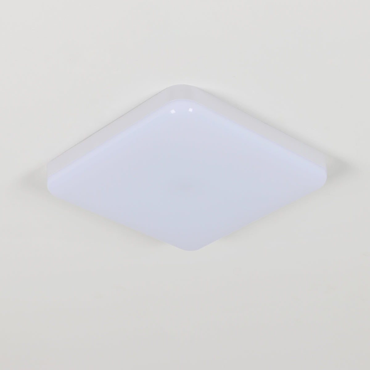 Ceiling Light - White Plastic Frame, White Light