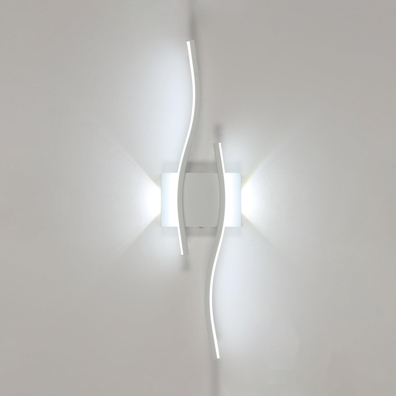 Wall Light - White Aluminium Frame, White Light