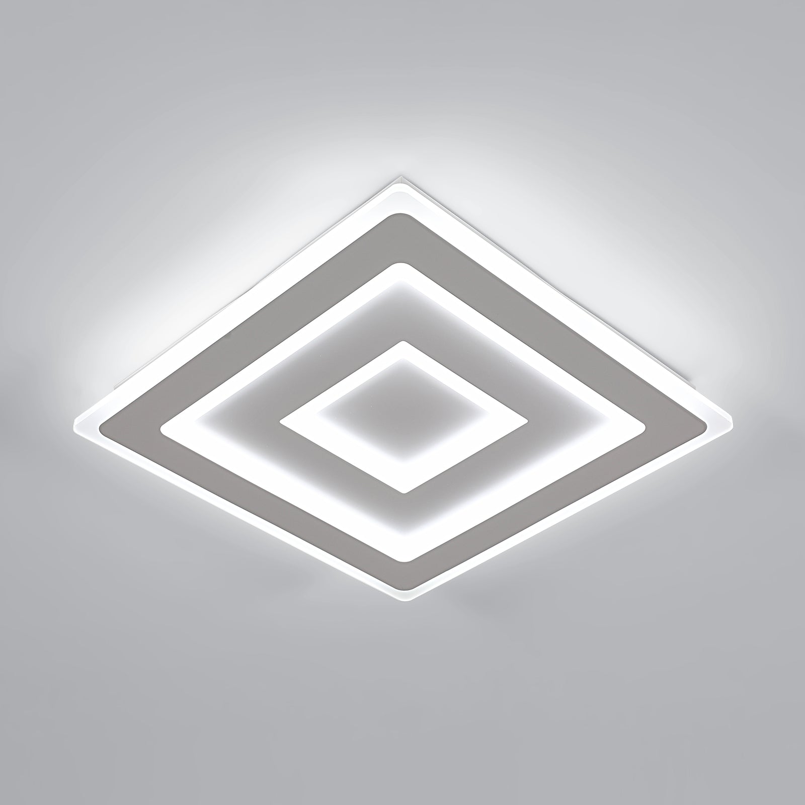Ceiling Light - White Acrylic Frame, White Light