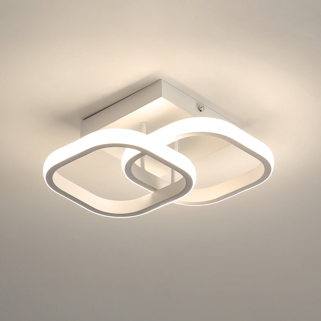 Ceiling Light - White Aluminium Frame, Natural Light