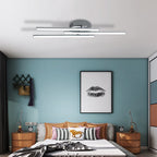 Ceiling Light - Silver Aluminium Frame, White Light