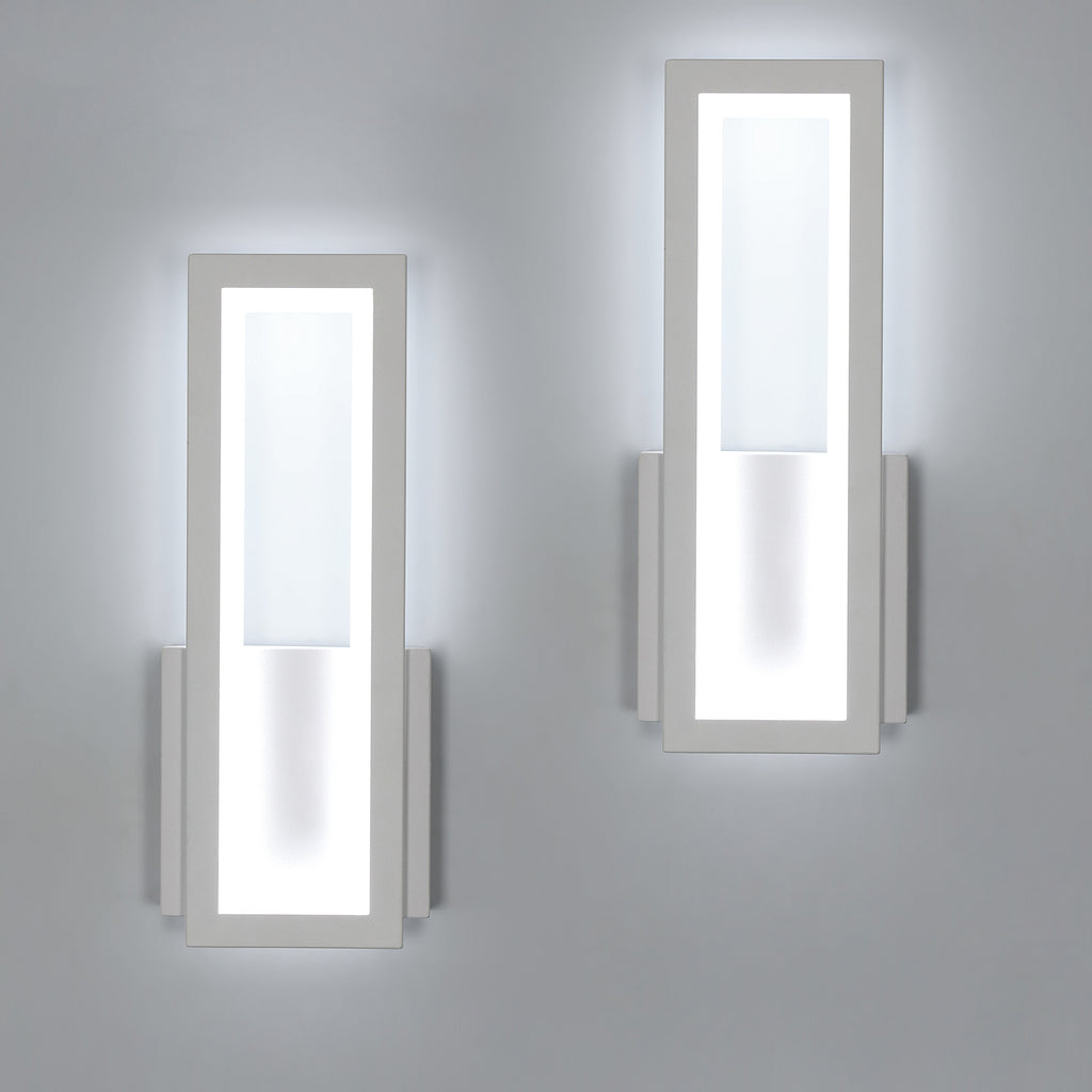 Wall Light - White Acrylic Frame, White Light