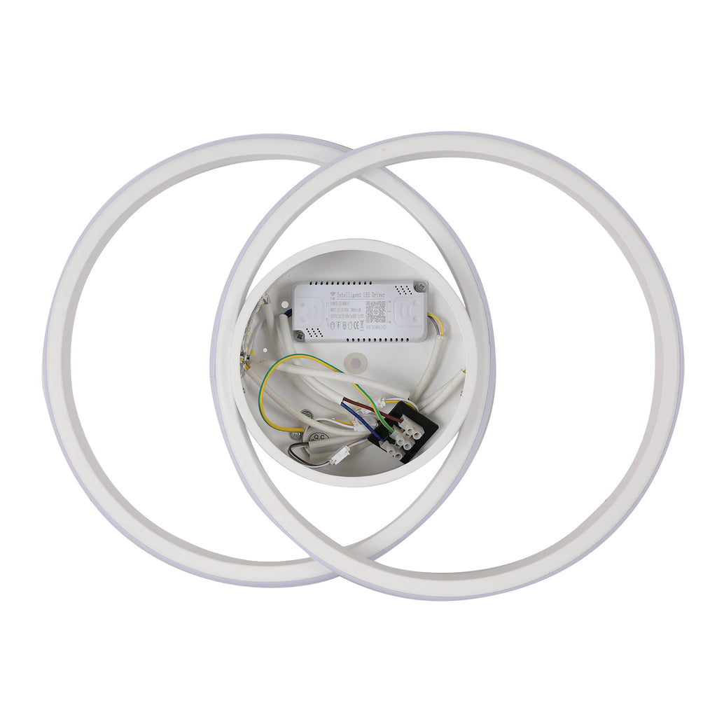 Ceiling Light - White Metal Frame, Natural Light