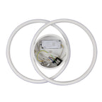 Ceiling Light - White Metal Frame, Natural Light