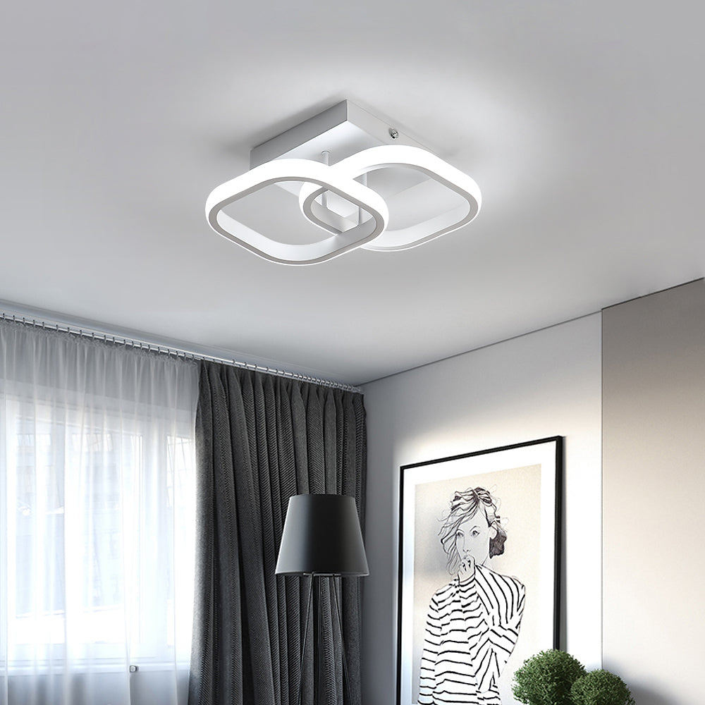 Ceiling Light - White Aluminium Frame, White Light