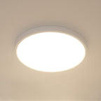 Ceiling Light - White Plastic Frame, Warm Light