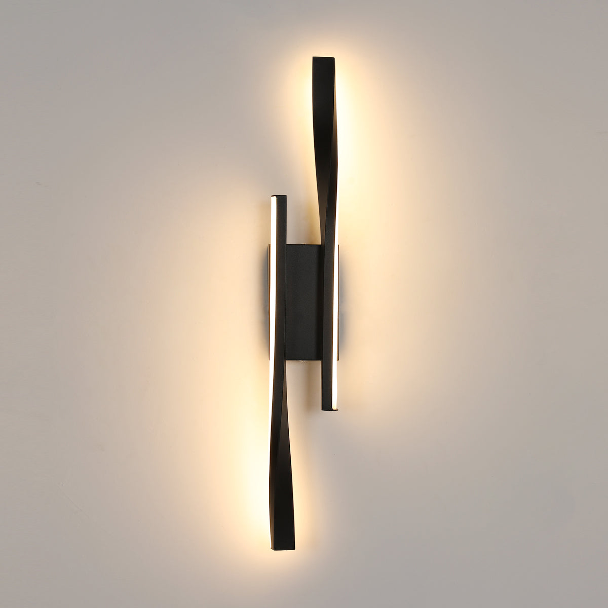 Wall Light - Black Aluminium Frame, Warm Light