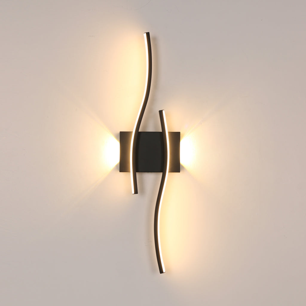 Wall Light - Black Aluminium Frame, Warm Light