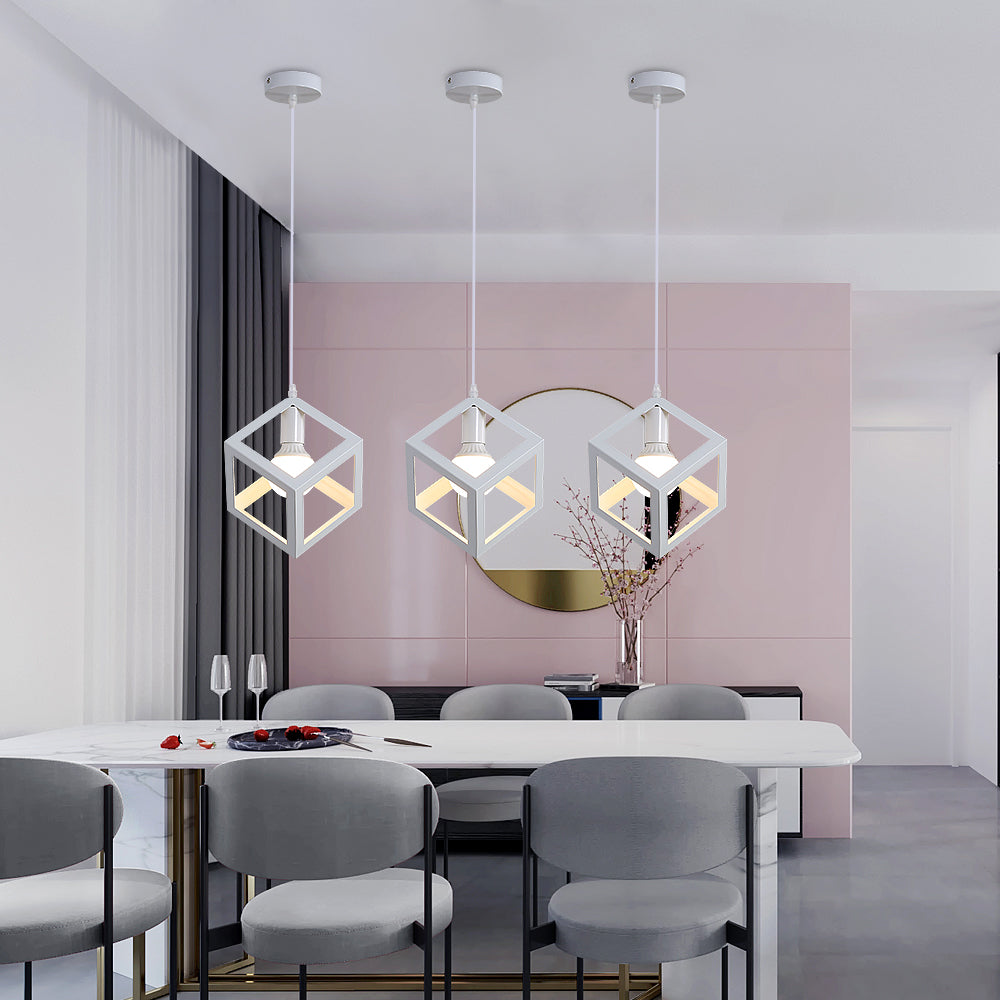 Chandeliers - White Metal Frame