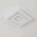 Ceiling Light - White Acrylic Frame, Warm Light