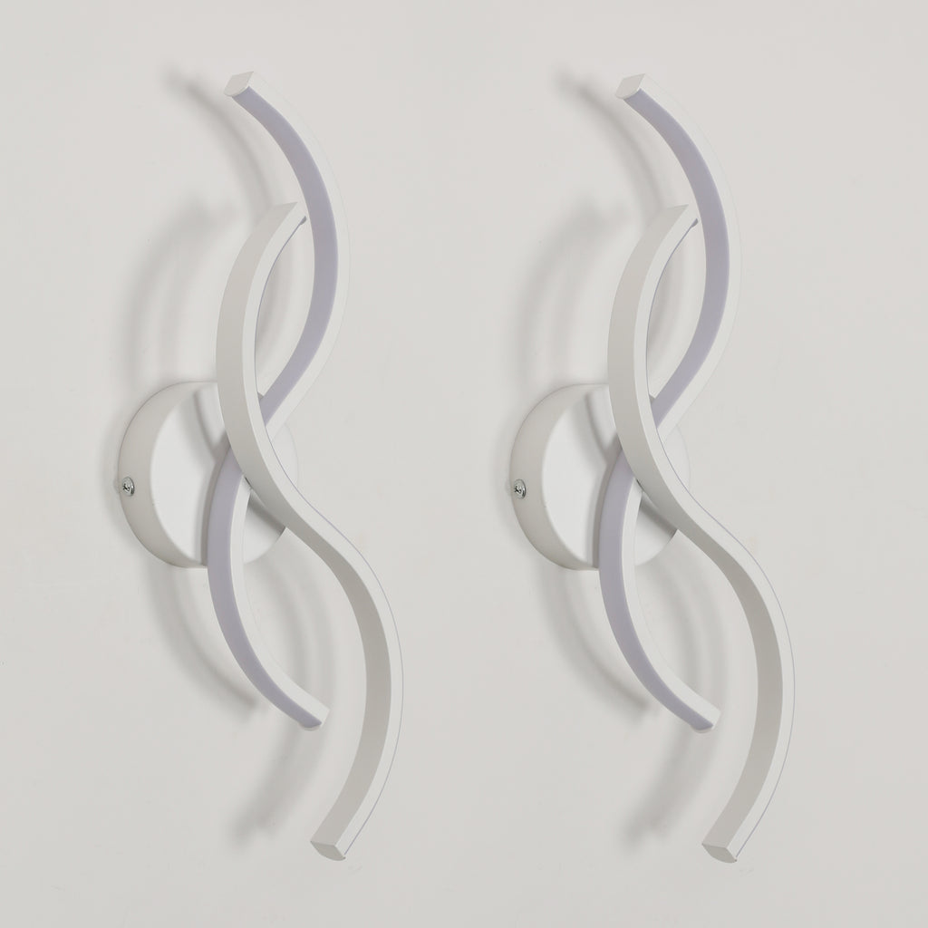 Wall Light - White Aluminium Frame, White Light