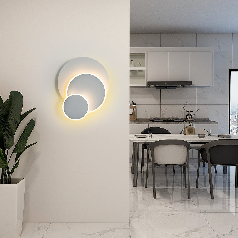 Wall Light - White Acrylic Frame, Warm Light