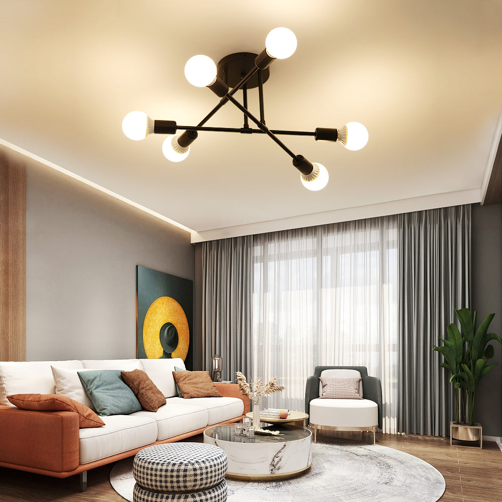 Ceiling Light - Black Metal Frame