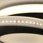 Ceiling Light - Black & White Aluminium Frame, Natural Light