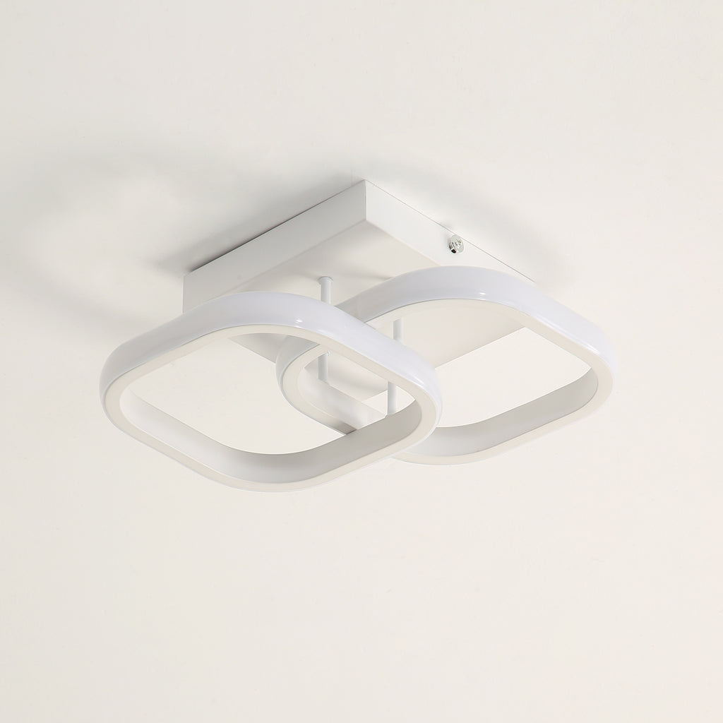 Ceiling Light - White Aluminium Frame, Natural Light