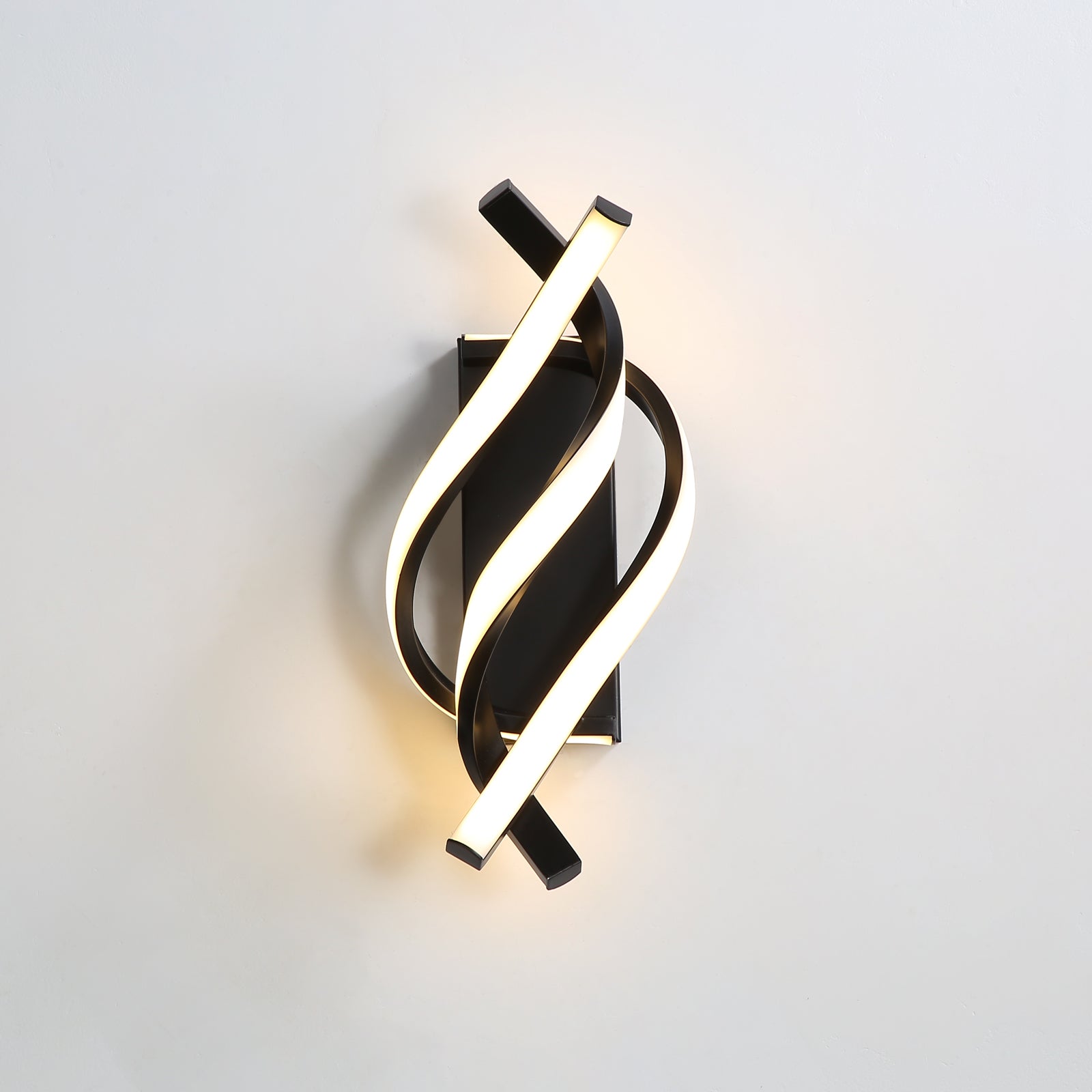 Wall Light - Black Aluminium Frame, Warm Light