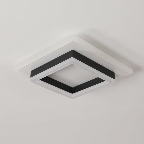 Deckenleuchte – Schwarz-Weißer Acrylrahmen, Weißes Licht