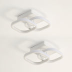 Ceiling Light - White Aluminium Frame, Warm Light