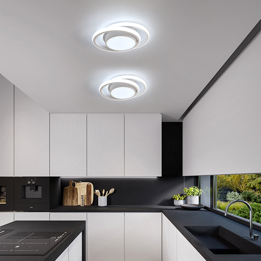 Ceiling Light - White Aluminium Frame, White Light
