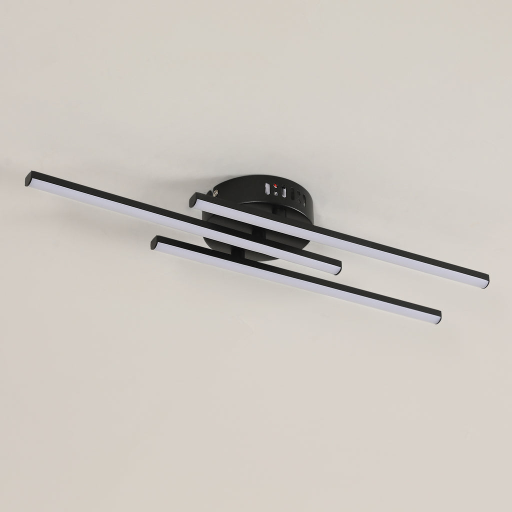 Ceiling Light - Black Aluminium Frame, White Light