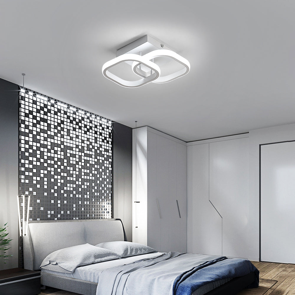Ceiling Light - White Aluminium Frame, White Light