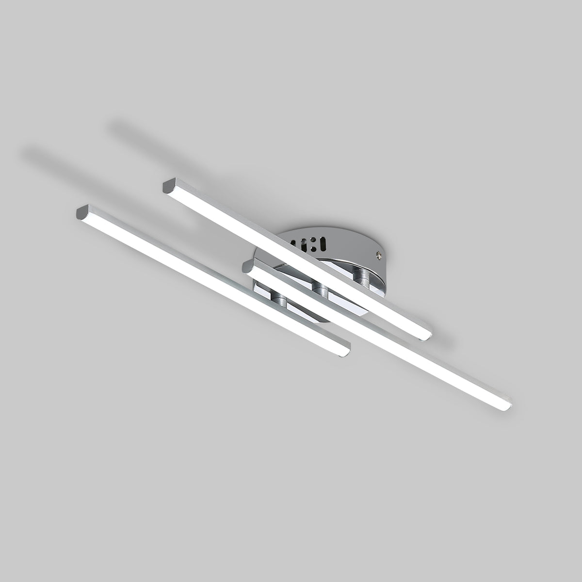 Ceiling Light - Silver Aluminium Frame, White Light