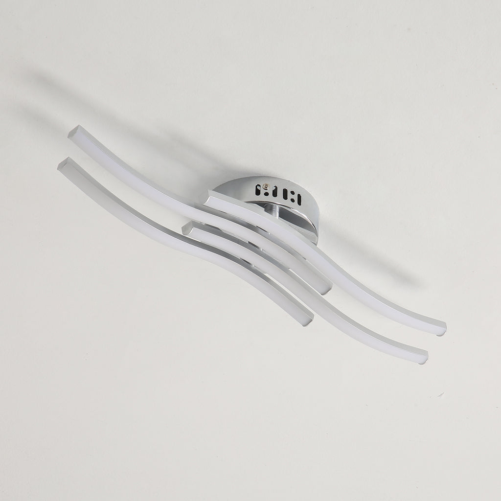 Ceiling Light - Silver Aluminium Frame, Natural Light
