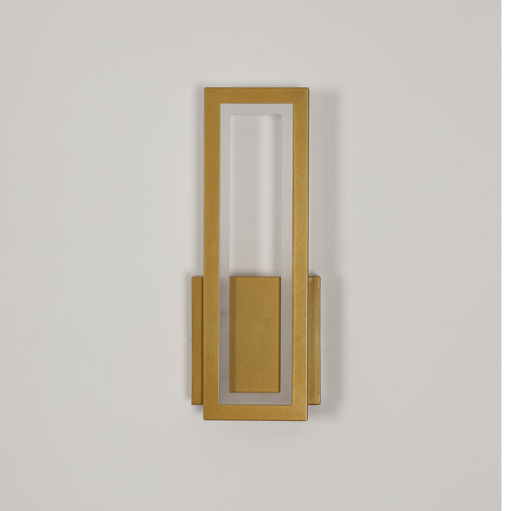 Wandleuchte – Goldener Acrylrahmen, Warmweißes Licht