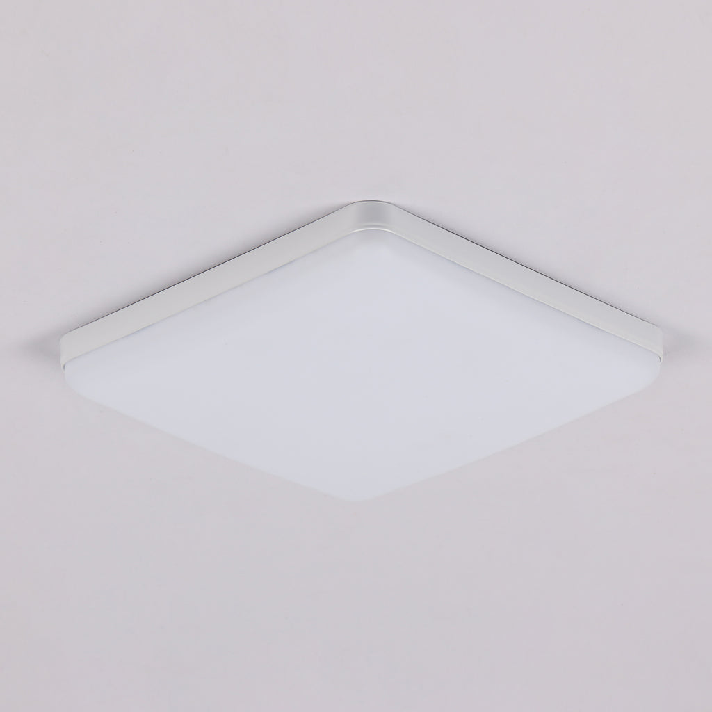 Ceiling Light - White Plastic Frame, Natural Light