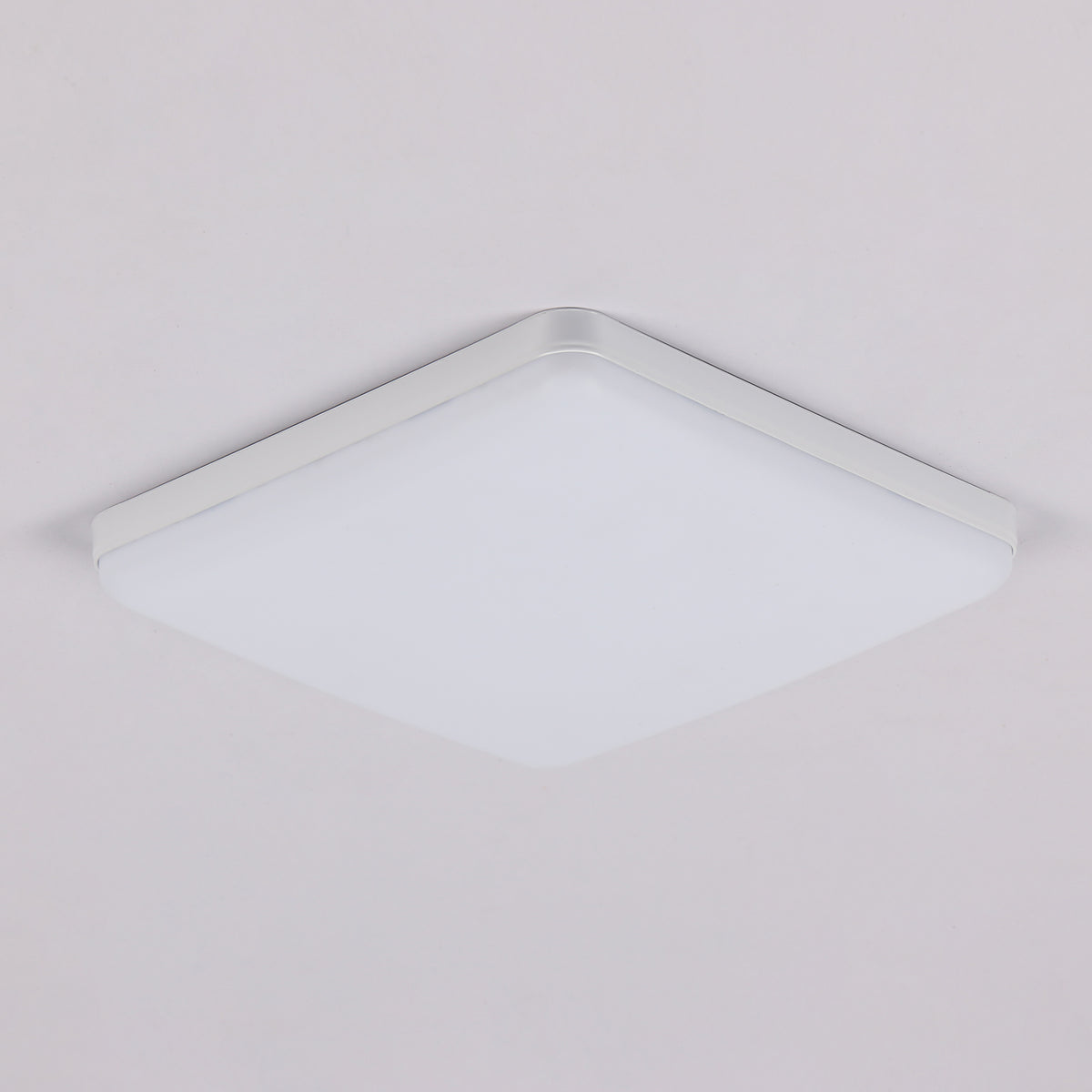 Ceiling Light - White Plastic Frame, Natural Light