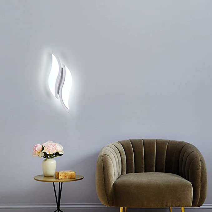 Wall Light - White Acrylic Frame, White Light
