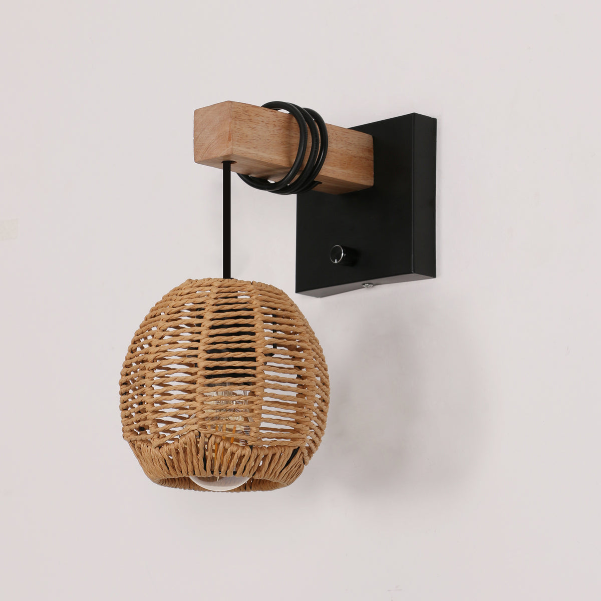 Wall Light - Black Metal Frame