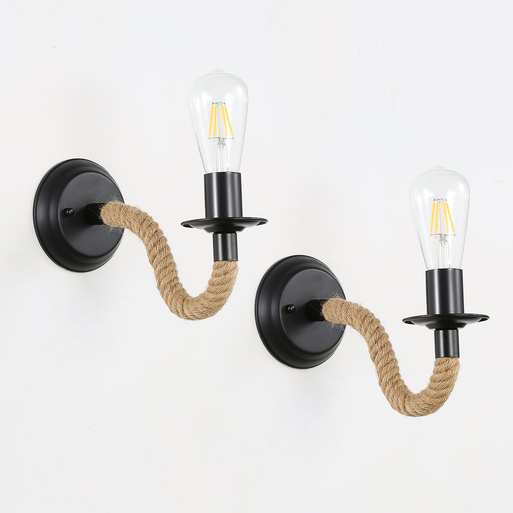 Wall Light - Black Metal Frame