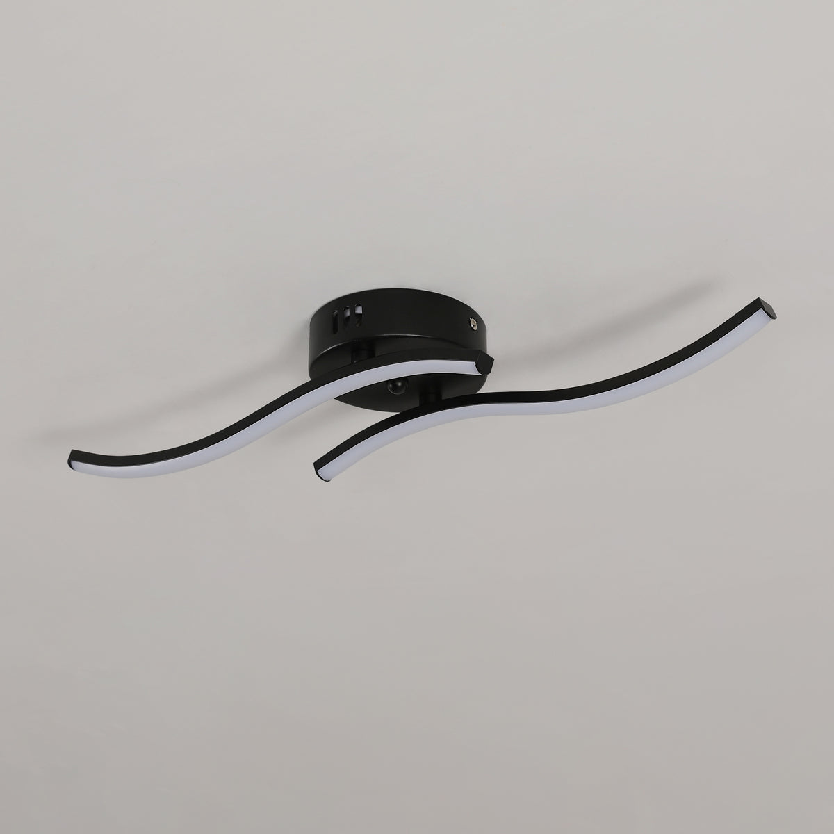 Ceiling Light - Black Aluminium Frame, White Light