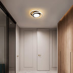 Ceiling Light - Black & White Aluminium Frame, Warm Light