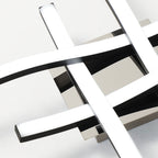 Ceiling Light - Black Aluminium Frame, White Light
