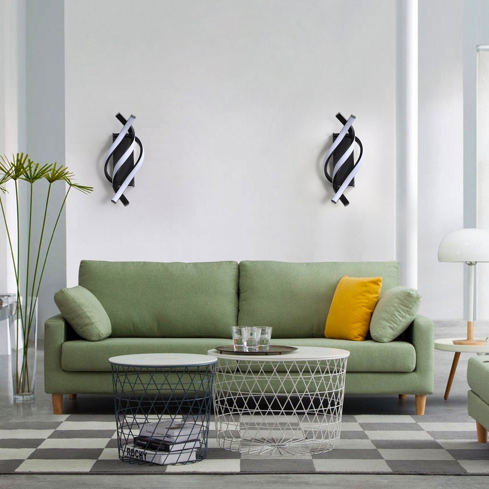 Wall Light - Black Aluminium Frame, Warm Light