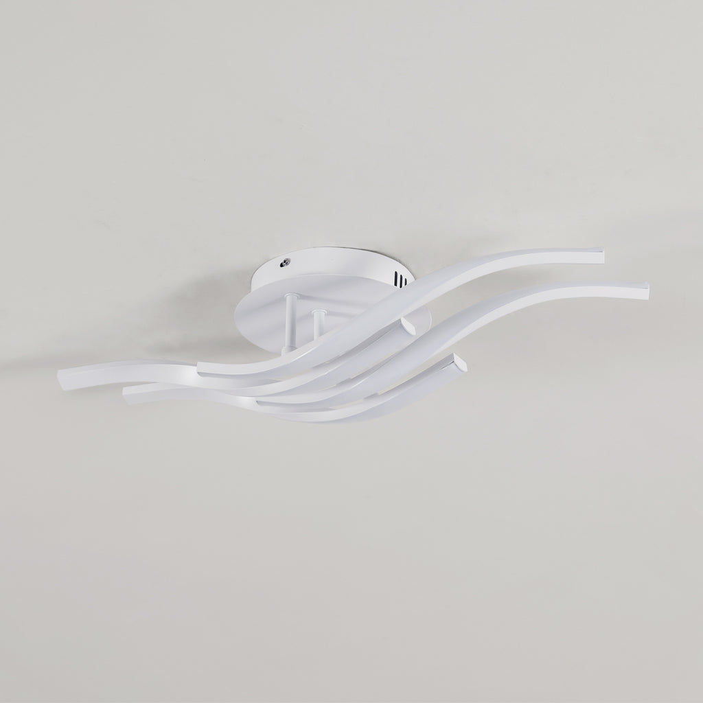 Ceiling Light - White Aluminium Frame, White Light