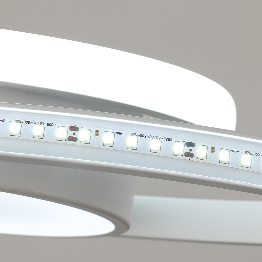 Ceiling Light - White Metal Frame, White Light