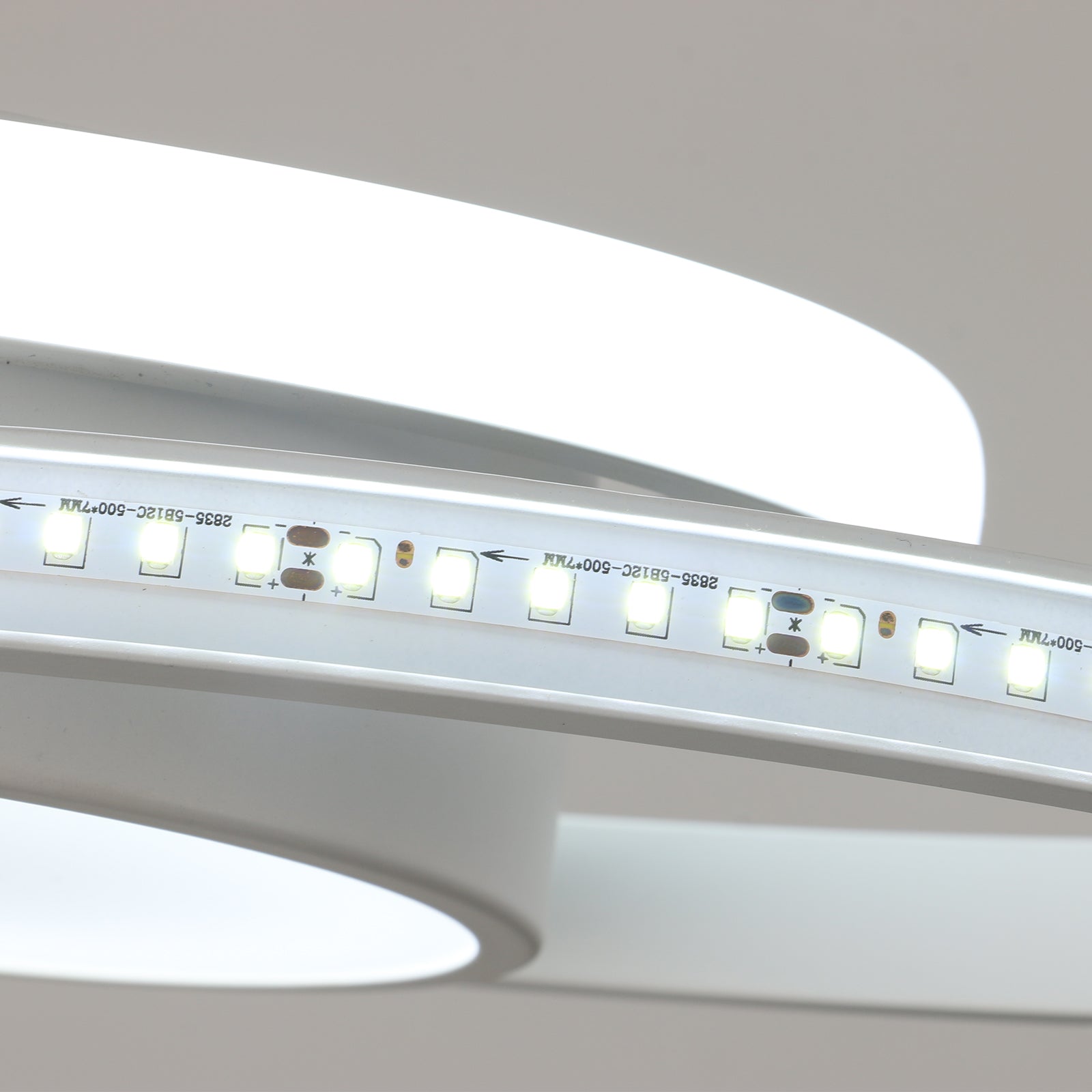 Ceiling Light - White Metal Frame, White Light